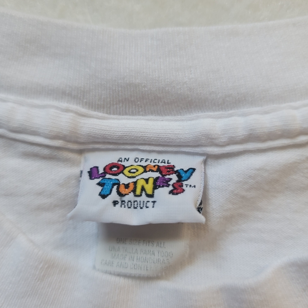 Vtg 90s Tweety Looney Tunes Work Out Crop Top - Picture 4 of 6